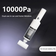 Car Vacuum Cleaner 10000Pa 2 in 1 Wireless Charging Air Duster for Home Office White