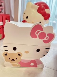 2003年絕版hello kitty三層櫃收納盒木盒