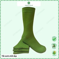 Tất xanh rêu, tất nam cổ cao chất liệu cotton co dãn 4 chiều. Vớ xanh dáng CA vải thun mát cực xịn t