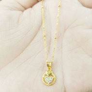 MATA Necklace JEDAR GOLD COLOR LIGHT GOLD RATES 9 KARAT 420 + EYE PENDANT 6 KARAT 300