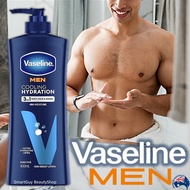 Vaseline Men Cooling Hydration 3in1 Body Face and Hands Lotion 600ml โลชั่นสูตรเย็นสำหรับบำรุงผิวผู้