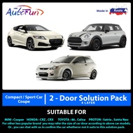 AUTOFUN 2-Door Compact / Sport / Coupe Car Soundproofing &amp; Noise Deadening Solution Pack – 4 LAYER. (For 2-Door Car Only