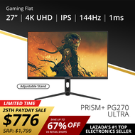 PRISM+ PG270 Ultra 27" IPS 144Hz 1ms 4K UHD 130% sRGB eSports Grade Adaptive-Sync Gaming Monitor [3840x2160]