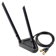 Dual WiFi Antenna RP-SMA Extension Cable Stand AC Wireless Network Aerial