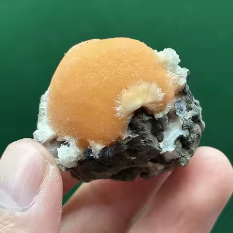 A1-3C 100% Natural India Orange Zeolite Mineral Stones And Crystals Teaching Specimen The Wagholi mi