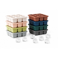 Platinum Silicone Ice Cube Tray with Lid (9-Cube / 15-Cube)
