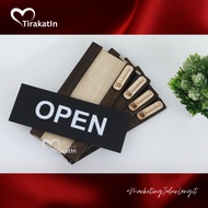 TirakatIn - Wooden Open Close Slide Signage | Acrylic Slide Open Close Sign