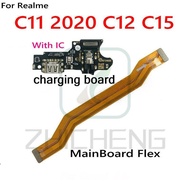 For Realme C11 2020 C12 C15 USB Dock Charging Port Charger Board Main Motherboard Connector Flex Cab