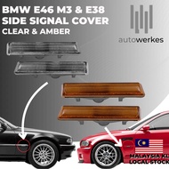 BMW E46 M3 & E38 7 Series Side Fender Signal Light  Cover Clear & Amber 2PCS (Left & Right)