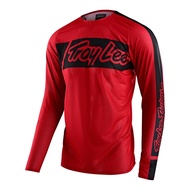 Summer breathable red Long Sleeved jersey Men's Racing Jersey Motocross Racing Top MTB Bicycle Downhill Sportswear clothing