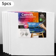 5pcs Canvas Panels, White Blank Flat Canvas Boards for Acrylic & Oil Paints, 20X20CM/7.87x7.87", Ide