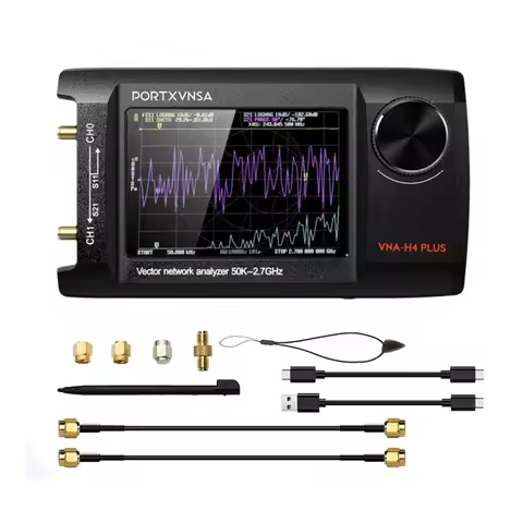 B50B-Nanovna-H4 Plus Portable Vector Network Antenna Analyzer 4In IPS LCD Display Touch Sreeen 50Khz