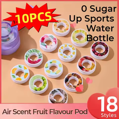 1/5/7/10pcs Air Flavor Pods Water Bottle Flavor Caps Fruit Scent Pods for Water Bottles Sports Water