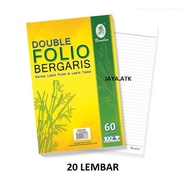 DOUBLE FOLIO PAPER FOLIO LINED PAPER F4 70 GSM BAMBOO PER 20 SHEETS