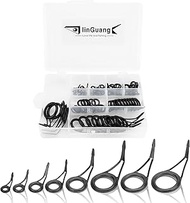 75pcs Both Feet Stainless Steel Ceramics Bait Casting Rod Guides and 10pcs Rod Tips