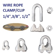 Galvanized Wire Rope Clamp Wire Rope Clip U Bolt Clamp Clip for Clamp Wire Rope 6MM (1/4") - 13MM (1