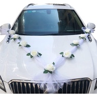 EUBUY Hiasan Bunga Kereta Perkahwinan, Bunga Tiruan Reben dan Riben untuk Hiasan Kereta Perkahwinan,
