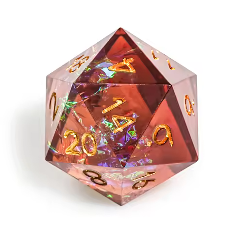 1-7Pcs Brown Field Green DND Dice Resin Dice Set D&D Dice Sharp Edge Dice Polyhedral Dice Dungeons a