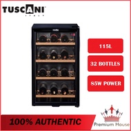 Tuscani Wine Chiller / Cellar Bellona 38(D) (115L) 32-Bottles Wooden Shelves Wine Cellar TSC