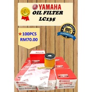 YAMAHA Oil Filter LC135 (100 Pcs)  Penapis Minyak Yamaha LC135 V1-V6  SRL Lagenda / Y125 / FZ150 / R
