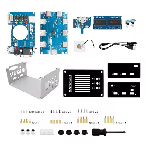 New Aluminum Case IO Analog Board USB Hub 128M SDRAM RTC Module For Terasic DE10-Nano Mister FPGA