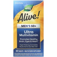 美國Nature's Way, Alive! 男士綜合維他命(50歲或以上) 超强效 60片