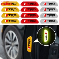 4Pcs Toyota TRD Car Reflective Sticker Car Door Stickers Safety Warning Mark Anti Scratch Protection