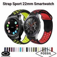 SA Strap Sport 22mm Fossil Gen 6 5 5E Lite 44mm 45mm Silicone Silikon Strap Smartwatch Tali Jam Tangan