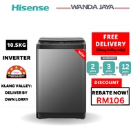 [ FREE DELIVERY] Hisense 10.5KG &amp; 13KG Inverter/ Non-Inverter Top Load Washing Machine WT5J1313DT | Mesin Basuh | 洗衣机