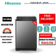 [ FREE DELIVERY] Hisense 10.5KG & 13KG Inverter/ Non-Inverter Top Load Washing Machine WT5J1313DT | 