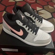 Air Jordan 1 Low Black Grey Pink BNIB Original 100% Hoops Point Pair