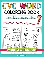 CVC Words Coloring Book for Kids Ages 4-7: Make Reading Fun! Build phonics skills as you learn to re