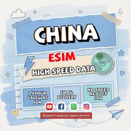 China eSIM Total 5GB/10GB/20GB with VPN 3-15 Days Unlimited data No Support Chatgpt Instant 24h emai