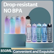 S.F. 850ml Frosted Water Bottle - Outdoor Sport, Free 3D Sticker & Bag, Eco-Friendly & Reusable