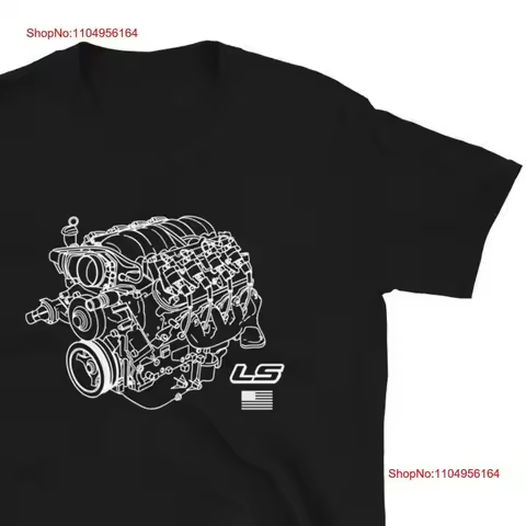 LS1 LS3 LS2 LS7 LS v8 Engine Blueprint Men's T Shirt vintage Washed graphic Top For Everyday Wear st