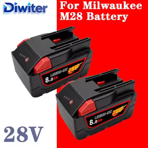 28V 12.0Ah For Milwaukee M28 Battery Li-Ion Replacement Battery For Milwaukee 28V M28 48-11-2830 073