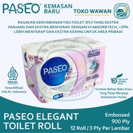 Paseo Elegant Toilet Tissue Roll / WC Tissue 12 Rolls