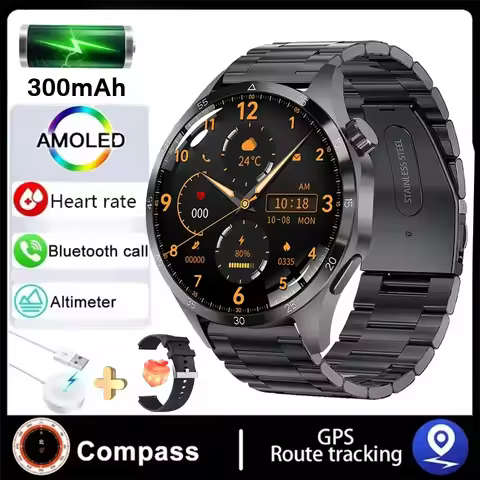 2025 Smart Watch Watch Pro AMOLED 360 * 360 HD Touch Screen NFC Heart Rate Detection Bluetooth Call 
