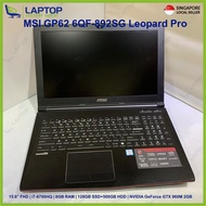 MSI GP62 6QF-892SG Leopard Pro(i7-6/8GB/128GB+500GB) Premium Preowned