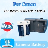 New 6V Battery for R2cr5 2CR5 EOS 1 EOS 3 Rechargeable Lithium Film Camera Black/White High-Capacity