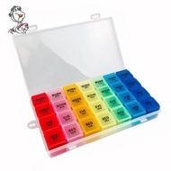 Pills Organizer 4 Times a Day,Premium Weekly Pills Box Medicine Organizer Box 7 Days 28