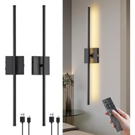 Rechargeable Battery LED Wall Lamp 10000mAh Rechargeable Wall Lights with Remote Control, 360° Rotat
