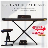 JW Piano Digital Piano 88 Fully Weighted Keys (Black, White & Brown)