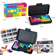 2D/3D Pyramid IQ XO Puzzle Game, 200 Challenges Educational Brain Toy Kids Gift