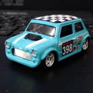 Custom Morris Mini Blue 398 Ban Karet Mr Bean Rare Rivet Mattel Hw Hot Wheels Hotwheels Italian Job