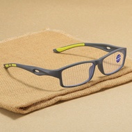 【Ready Stock】+1.00+1.50+2.00+2.50+3.00+3.50+4.00 New Rectangular Anti-blue Light Reading Glasses Fas