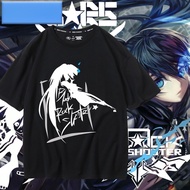 Black Rock Shooter Anime COS Two-Dimensional Merchandise Pure Cotton Short-Sleeved T-Shirt Men Women