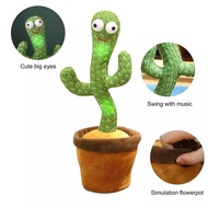 【SG LOCAL SELLER】Dancing cactus dancing cactus plush toy Talking dancing toy singing plush toy Toddler toy gift