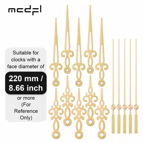 MCDFL Gold Wall Clock Hands Grandfather Antiques Clocks Components Atomic Quartz Movement Dials Arti