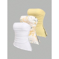 Women's Tube Top Sleeveless Asymmetrical Half Sleeve - Petite Blouse Tube Tops Women YN008